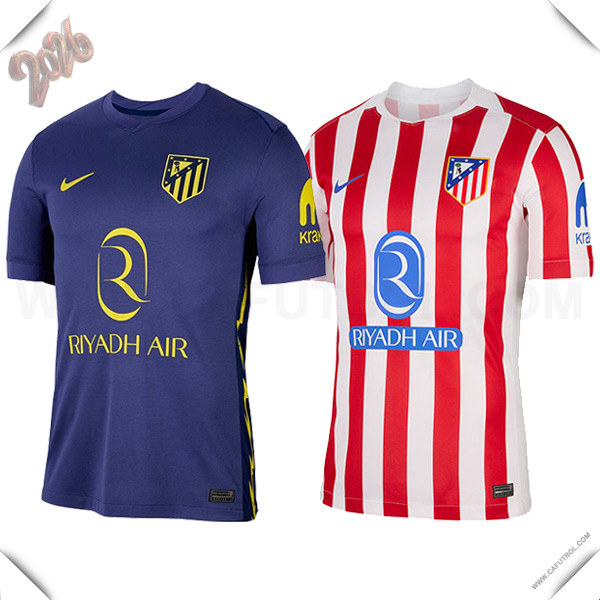 Camisetas De Futbol Atletico Madrid Caja de Regalo Promocional Primera + Segunda 2025/2026