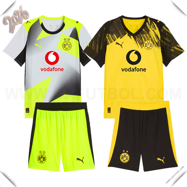 Camisetas De Futbol Dortmund Caja de Regalo Promocional Primera + Segunda + Cortos 2025/2026