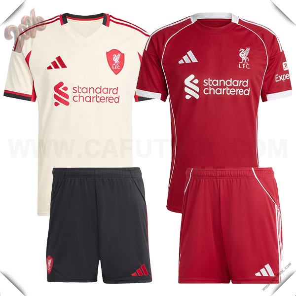 Camisetas De Futbol FC Liverpool Caja de Regalo Promocional Primera + Segunda + Cortos 2025/2026
