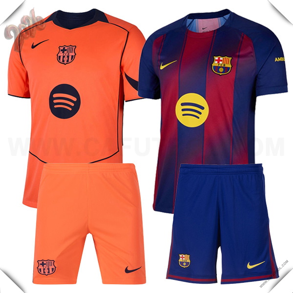 Camisetas De Futbol FC Barcelona Caja de Regalo Promocional Primera + Segunda + Cortos 2025/2026