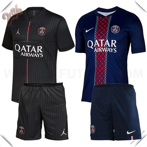 Camisetas De Futbol PSG Caja de Regalo Promocional Primera + Segunda + Cortos 2025/2026