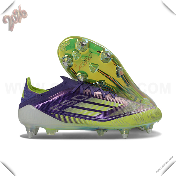 Adidas Botas De Fútbol F50 Elite SG Violeta/Verde -04