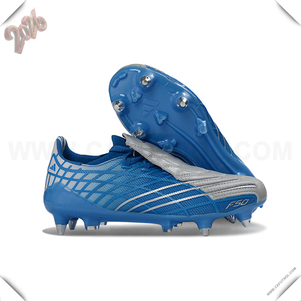 Adidas Botas De Fútbol F50 Elite SG Azul/Gris