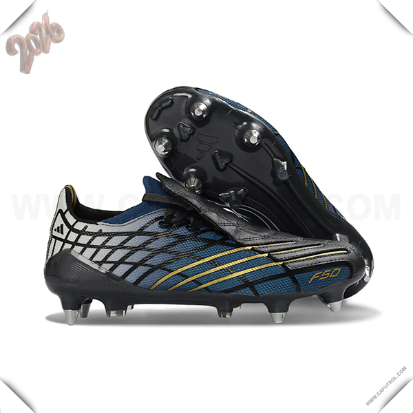 Adidas Botas De Fútbol F50 Elite SG Negro/Azul