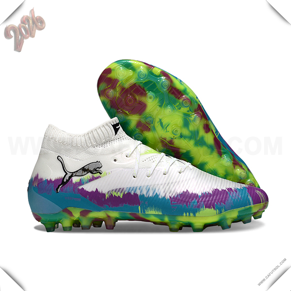 PUMA Botas De Fútbol FUTURE 8 ULTIMATE AG Blanco/Azul/Violeta