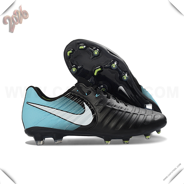 Nike Botas De Fútbol Tiempo Legend VII Elite LUXE FG Negro/Blanco/Azul