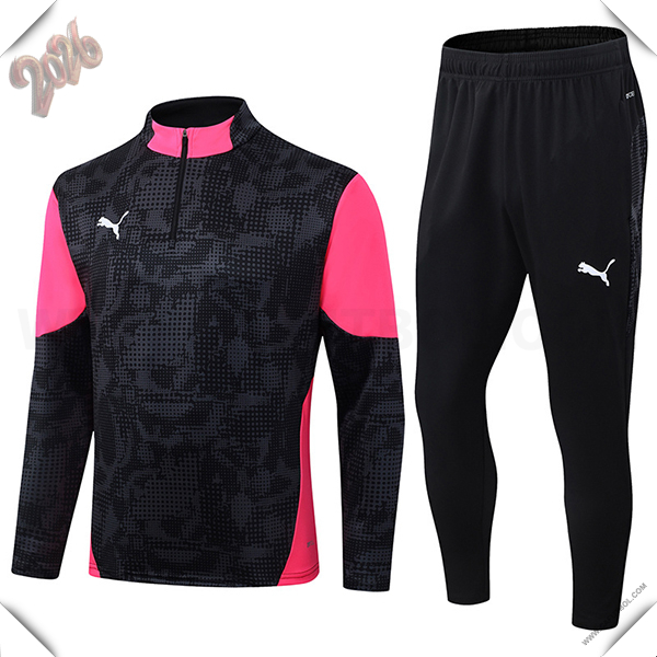 Chandal de Futbol PUMA Negro/Rosa 2025/2026