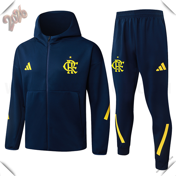 Chaqueta Con Capucha Chandal Rompevientos Flamenco Azul/Amarillo 2025/2026