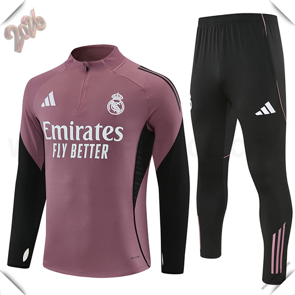 Chandal de Futbol Real Madrid Violeta/Negro 2025/2026