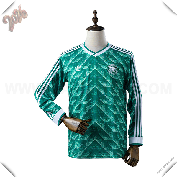 Segunda Camiseta de Alemania Mangas Largas Retro 1990/1991