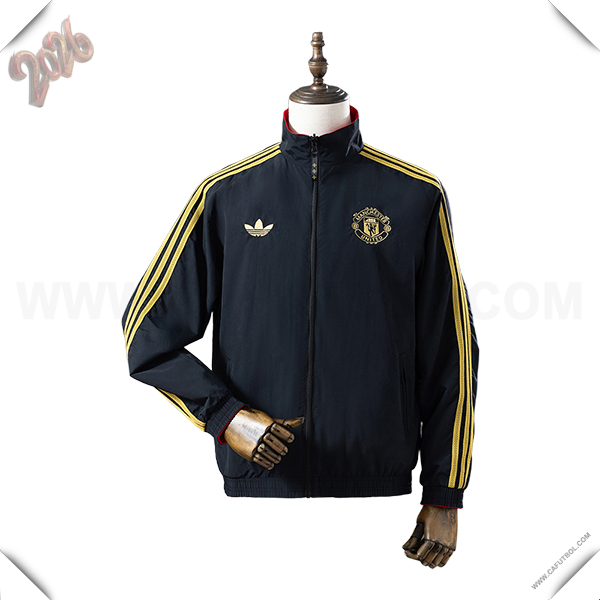 Rompevientos Manchester United Negro/Amarillo 2025/2026