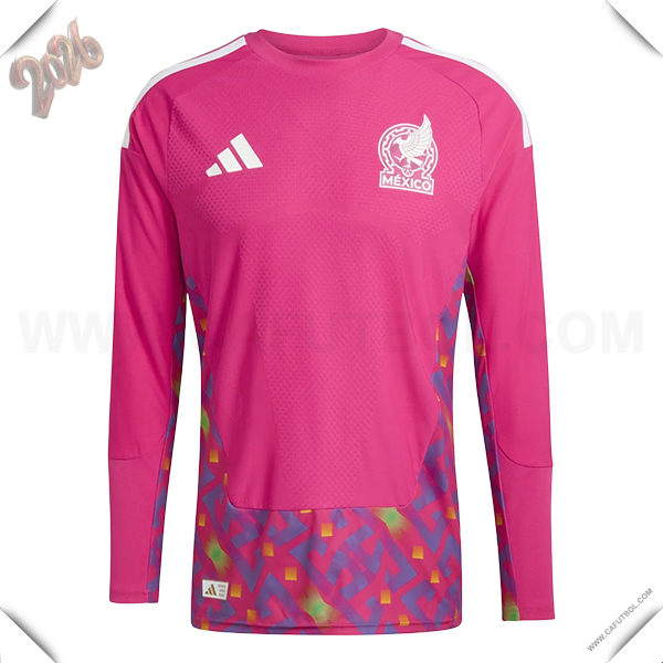 Camiseta Equipo de Portero Mexico Mangas Largas 2026/2027 Rosa