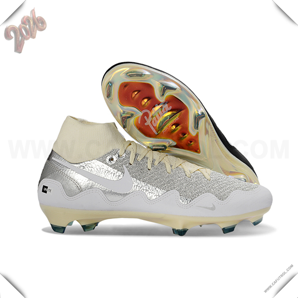 Nike Botas De Fútbol Air Zoom Mercurial Superfly IIX Elite FG Blanco/Gris