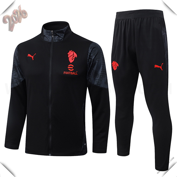Chandal Chaquetas de AC Milan Negro/Gris 2025/2026