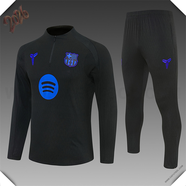 Chandal de FC Barcelona Ninos Negro/Azul 2025/2026