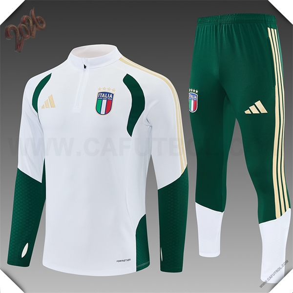 Chandal de Italia Ninos Blanco/Verde/Amarillo 2025/2026