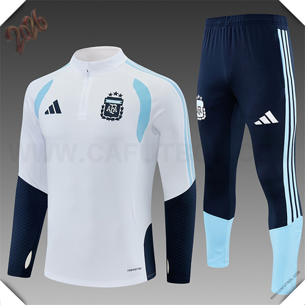 Chandal de Argentina Ninos Blanco/Azul 2025/2026