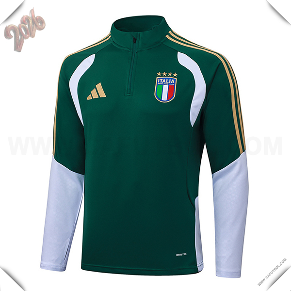 Sudadera De Entrenamiento Italia Verde/Amarillo/Blanco 2025/2026