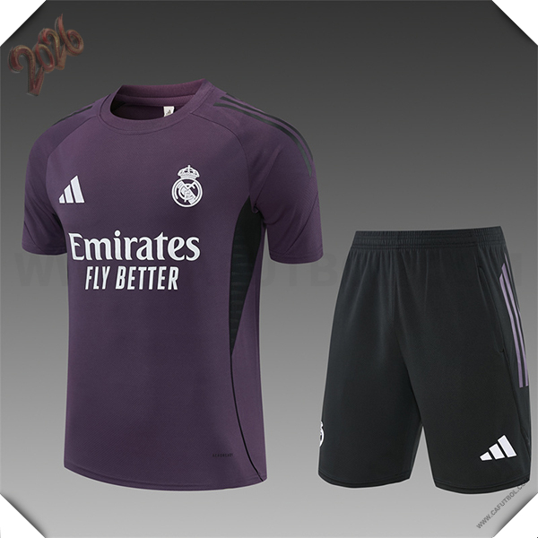 Camiseta Entrenamiento Real Madrid Ninos Violeta/Negro 2025/2026