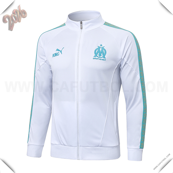 Chaquetas Futbol Marsella Blanco/Verde 2025/2026