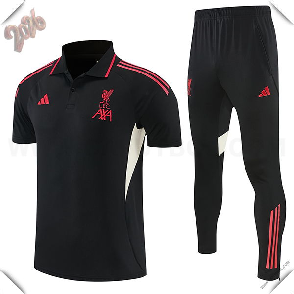 Camiseta Polo FC Liverpool Negro/Rojo/Blanco 2026/2027