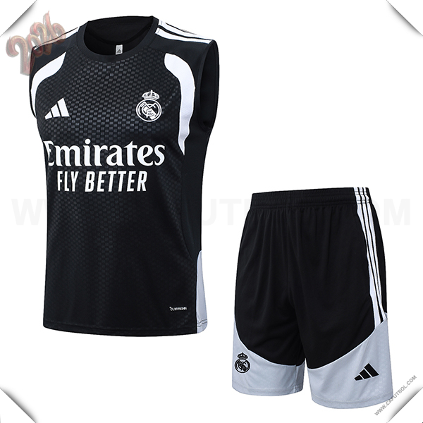 Camiseta Entrenamiento sin mangas Real Madrid Negro/Blanco 2026/2027