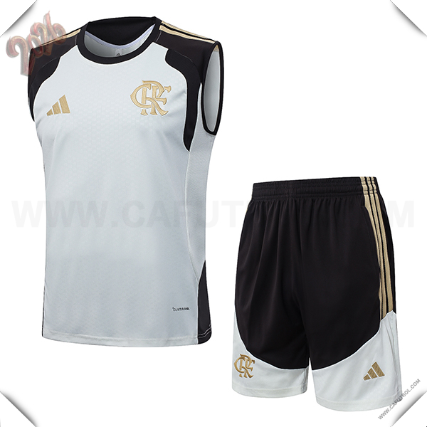 Camiseta Entrenamiento sin mangas Flamengo Blanco/Negro/Amarillo 2026/2027