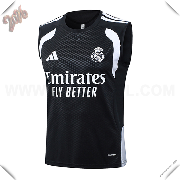 Chalecos De Futbol Real Madrid Negro/Blanco 2026/2027