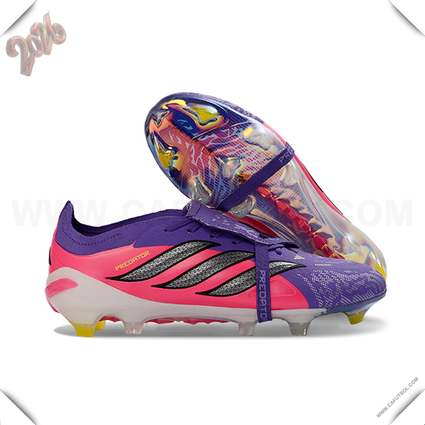 Adidas Botas De Fútbol 26 Predator Elite Tongue FG Violeta/Rosa/Gris