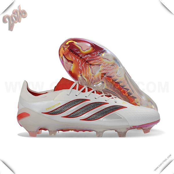 Adidas Botas De Fútbol 26 Predator Elite FG Blanco/Naranja/Gris