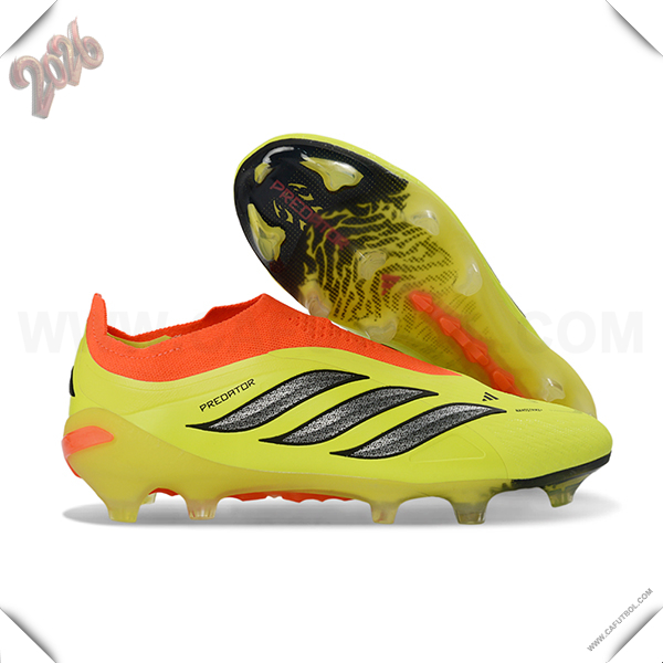 Adidas Botas De Fútbol 26 Predator Elite LL FG Amarillo/Naranja/Gris