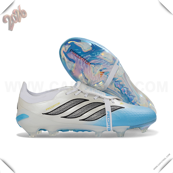 Adidas Botas De Fútbol 26 Predator Elite Tongue FG Blanco/Azul/Gris