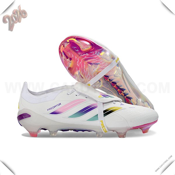 Adidas Botas De Fútbol 26 Predator Elite Tongue FG Blanco/Rosa