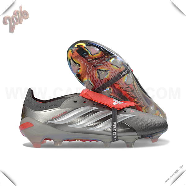 Adidas Botas De Fútbol 26 Predator Elite Tongue FG Gris/Naranja