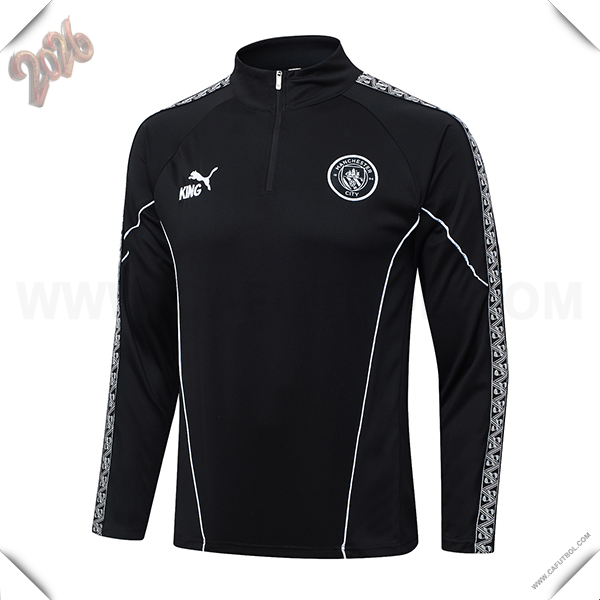 Sudadera De Entrenamiento Manchester City Negro/Blanco 2025/2026