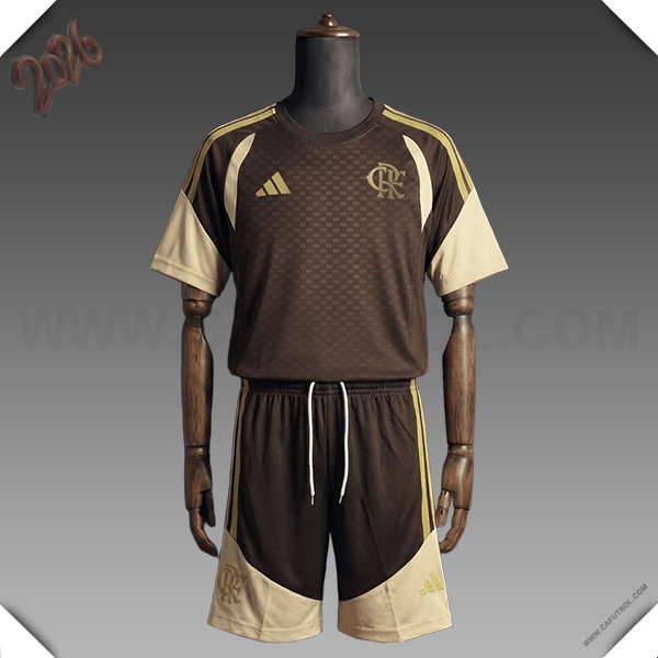 Training T-Shirt Flamengo Ninos Marrón/Beige 2025/2026