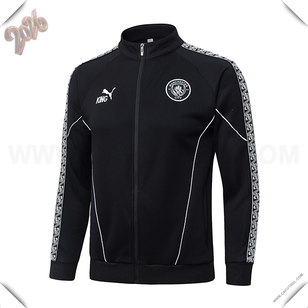 Chaquetas Futbol Manchester City Negro/Blanco 2025/2026