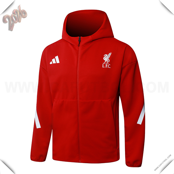 Chaqueta Con Capucha FC Liverpool Rojo/Blanco 2025/2026