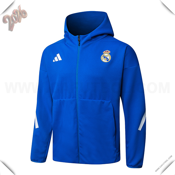 Chaqueta Con Capucha Real Madrid Azul 2025/2026