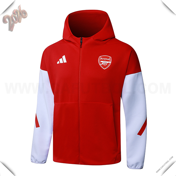 Chaqueta Con Capucha Arsenal Rojo/Blanco 2025/2026