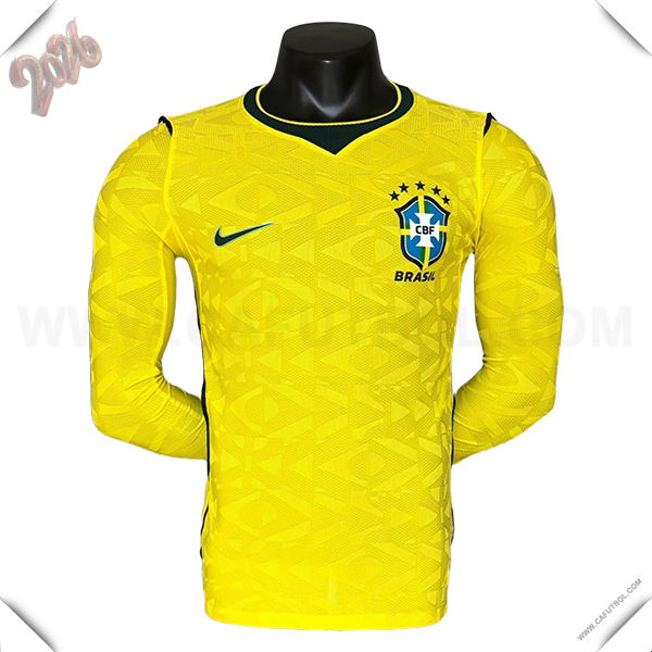 Camiseta Equipo de Portero Brasil Mangas Largas Copa Mundial 2026