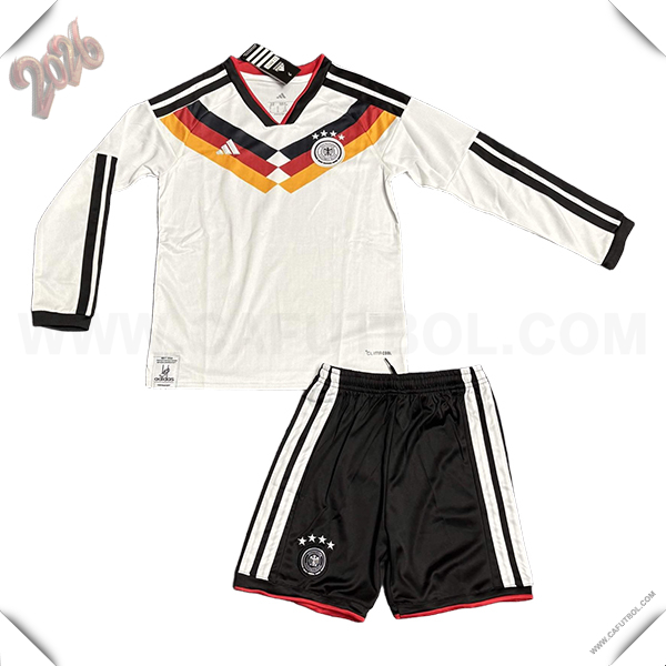 Primera Camiseta Equipo de Alemania Ninos Mangas Largas Copa Mundial 2026