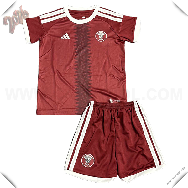 Primera Camiseta Equipo de Qatar Ninos Copa Mundial 2026