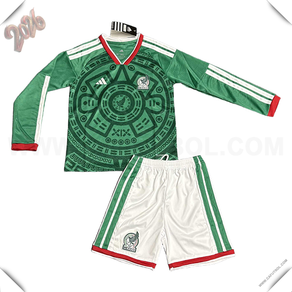 Camiseta Futbol Mexico Ninos Mangas Largas 2026/2027