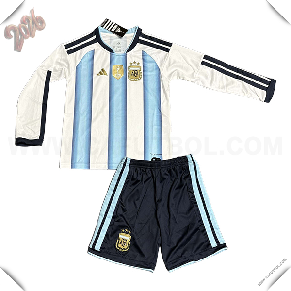 Camiseta Futbol Argentina Ninos Mangas Largas 2026/2027