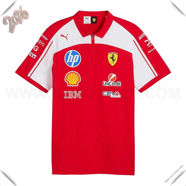 Polo F1 Scuderia Ferrari Team Rojo/Blanco 2026