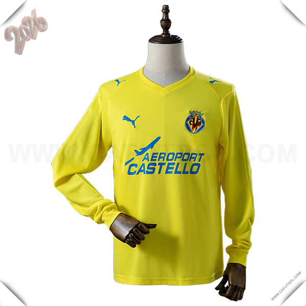 Primera Camiseta de Villarreal CF Retro Mangas Largas 2008/2009