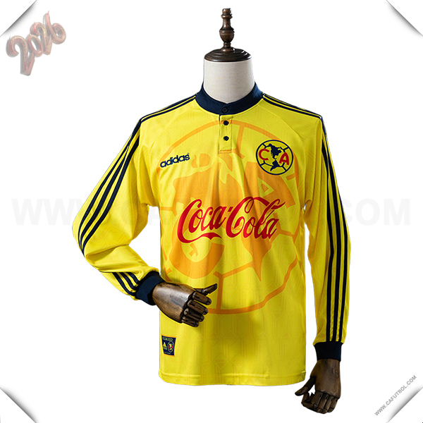 Primera Camiseta de Club America Retro Mangas Largas 1997/1998