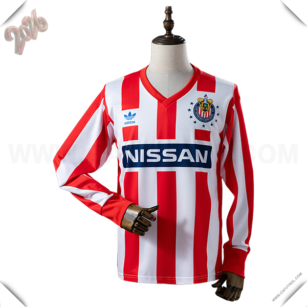 Primera Camiseta de CD Guadalajara Retro Mangas Largas 1990/1991
