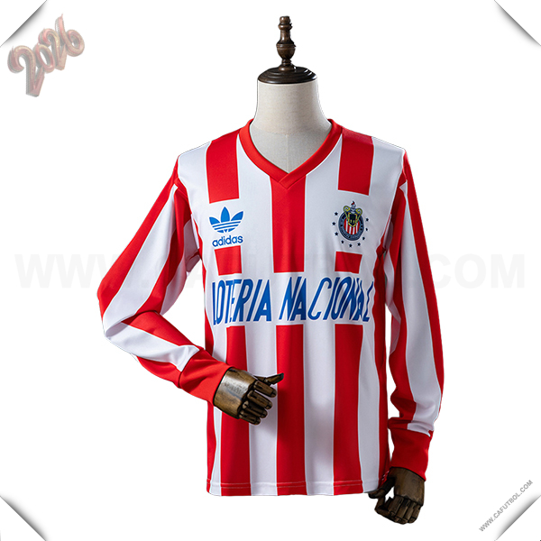Primera Camiseta de CD Guadalajara Retro Mangas Largas 1991/1992